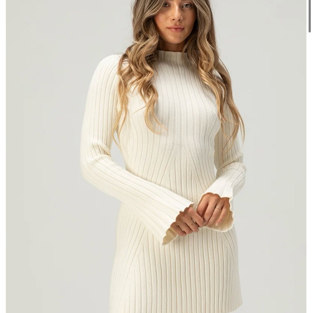 Long Sleeve Ribbed Dress